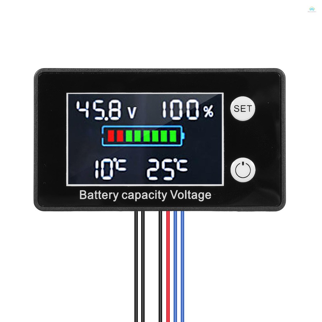 Yb1 เครื่องวัดแรงดันไฟฟ้าแบตเตอรี่ 9V-100V แบตเตอรี่ความจุเครื่องวัดแรงดันไฟฟ้าจอแสดงผล LCD Backlight Digital Voltmeter Tester สําหรับแบตเตอรี่ลิเธียม Ternary แบตเตอรี่ตะกั่วกรด B