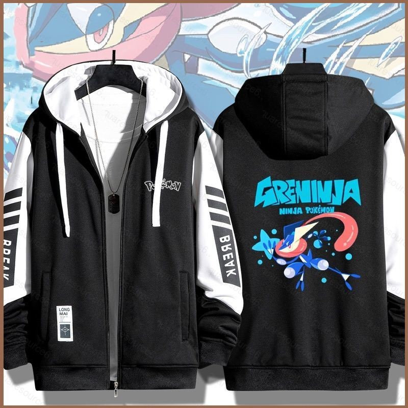 Miss Pocket Monster Pokemon Greninja เสื้อโค้ทซิปเสื้อแจ็คเก็ตมีฮู้ดเสื้อสเวตเตอร์ถักเสื้อกันหนาว Unisex แขนยาวคอสเพลย์