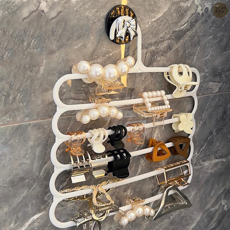 [GR] Hair Claw Storage Rack Organizer ผู้ถือความจุขนาดใหญ่แขวนผนัง Hairpin Hanger Space al Storage Rack TH