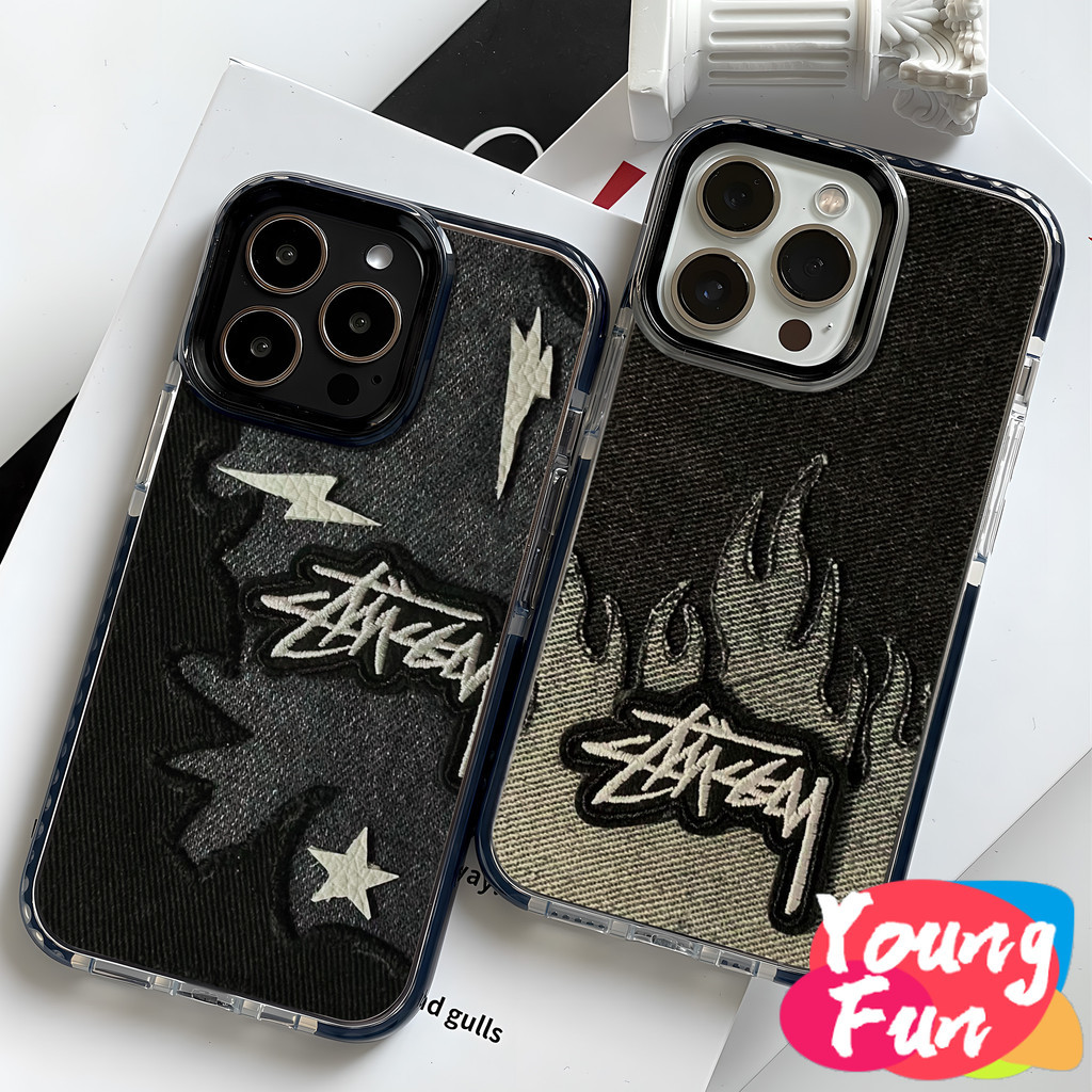 พิมพ์ลายยีนส์ สําหรับiphone 15 Pro Max 16 11 14 XR 13 12 Pro Max 8 7 6 6S Plus X Xs Max Se 2020 13 12 11 Softโปร่งใสTPUเคสโทรศัพท์กันกระแทก