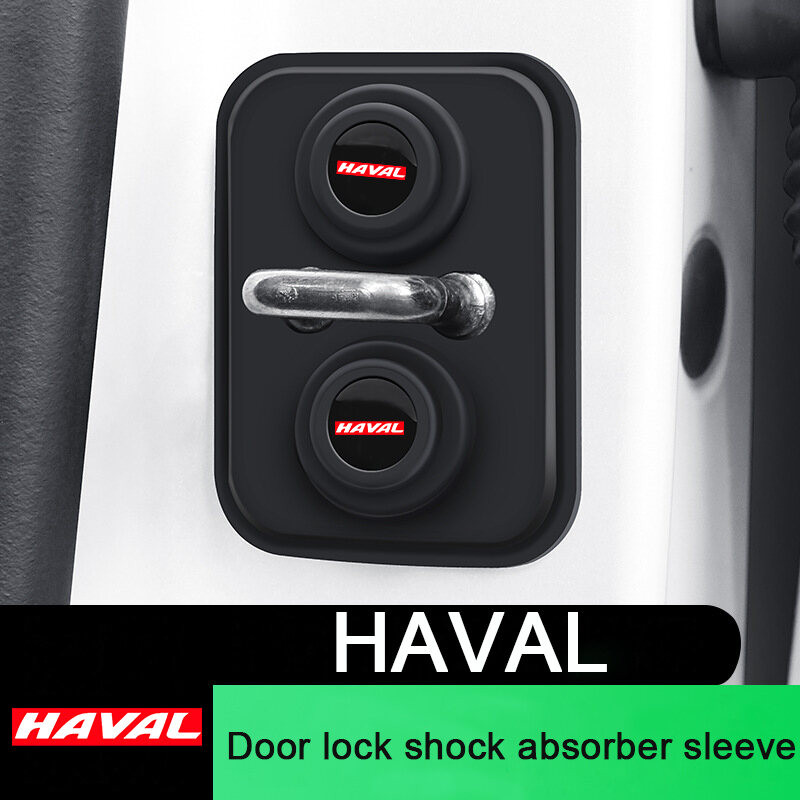 1/4 ชิ้น Haval ซิลิโคนรถประตูล็อคป้องกันประตูล็อคโช้คอัพเงียบอุปกรณ์เสริมสําหรับ Haval H6 Jolion H2 