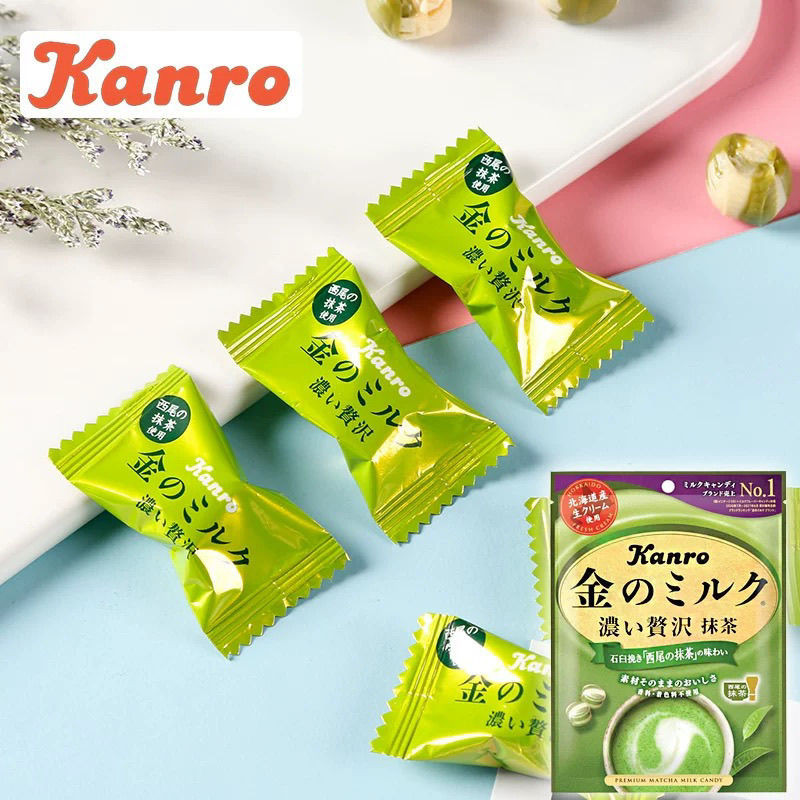 ของว่างนําเข้า KANRO KANRO Matcha Candy Hokkaido Extra Strong Milk Candy Hard Candy Wedding Candy Sn