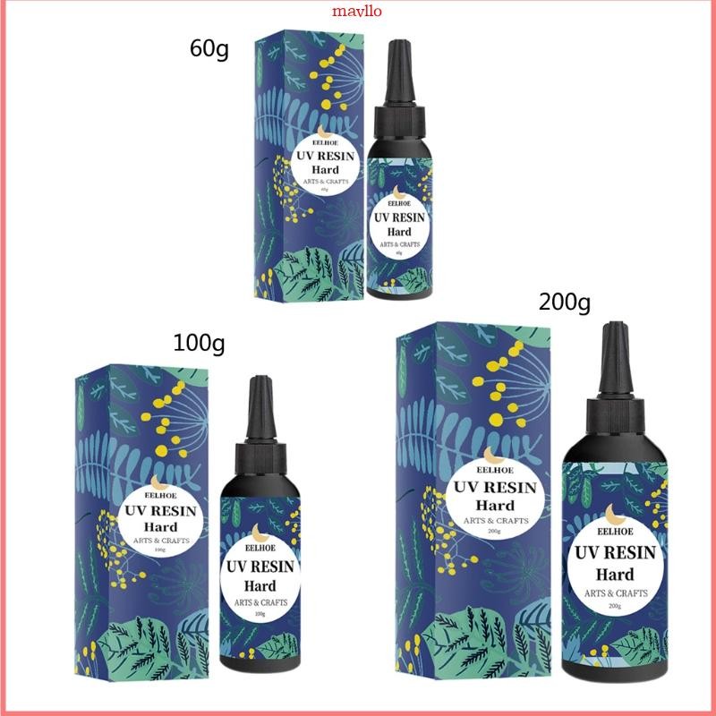Mavlo UV เรซิ่น - 100g คริสตัลใสชนิดแข็งกาวอัลตราไวโอเลต Curing สําหรับเครื่องประดับ DIY ทําหัตถกรรม