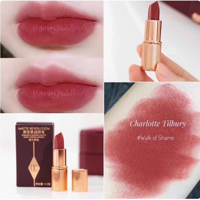 C*t Small Gold Tube Matte Lipstick Sample 1.1g Constate Mist Lip Glaze Sample 3ml