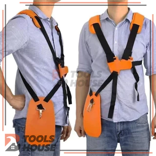 สายสะพาย เครื่องตัดหญ้า แบบบ่าคู่ รุ่นเสื้อกั๊กหนานุ่ม สีส้ม พร้อมแผ่นกันความร้อน ตัดหญ้า สะพาย ใช้ได้กับทุกยี่ห้อ