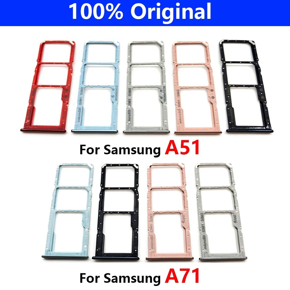สําหรับ Samsung Galaxy A51 A515F A515 A71 A715F A715 ซิมการ์ดถาดผู้ถืออะแดปเตอร์อุปกรณ์เสริม