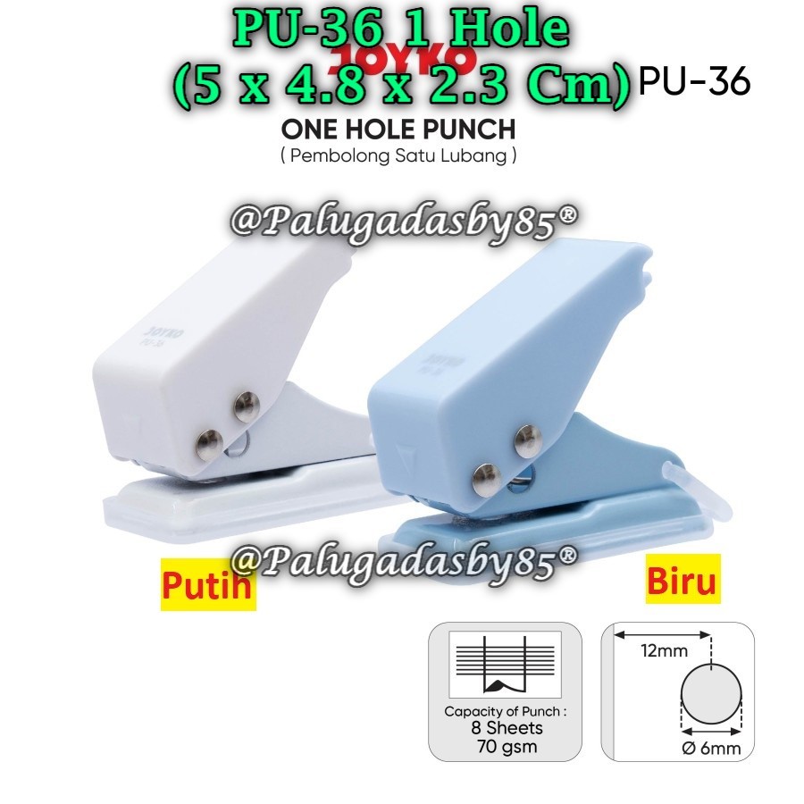 (1 ชิ้น) Punch JOYKO PU-36 1 Hole Punch / Paper Punch One Hole Joyko PU-36 (1 ชิ้น)