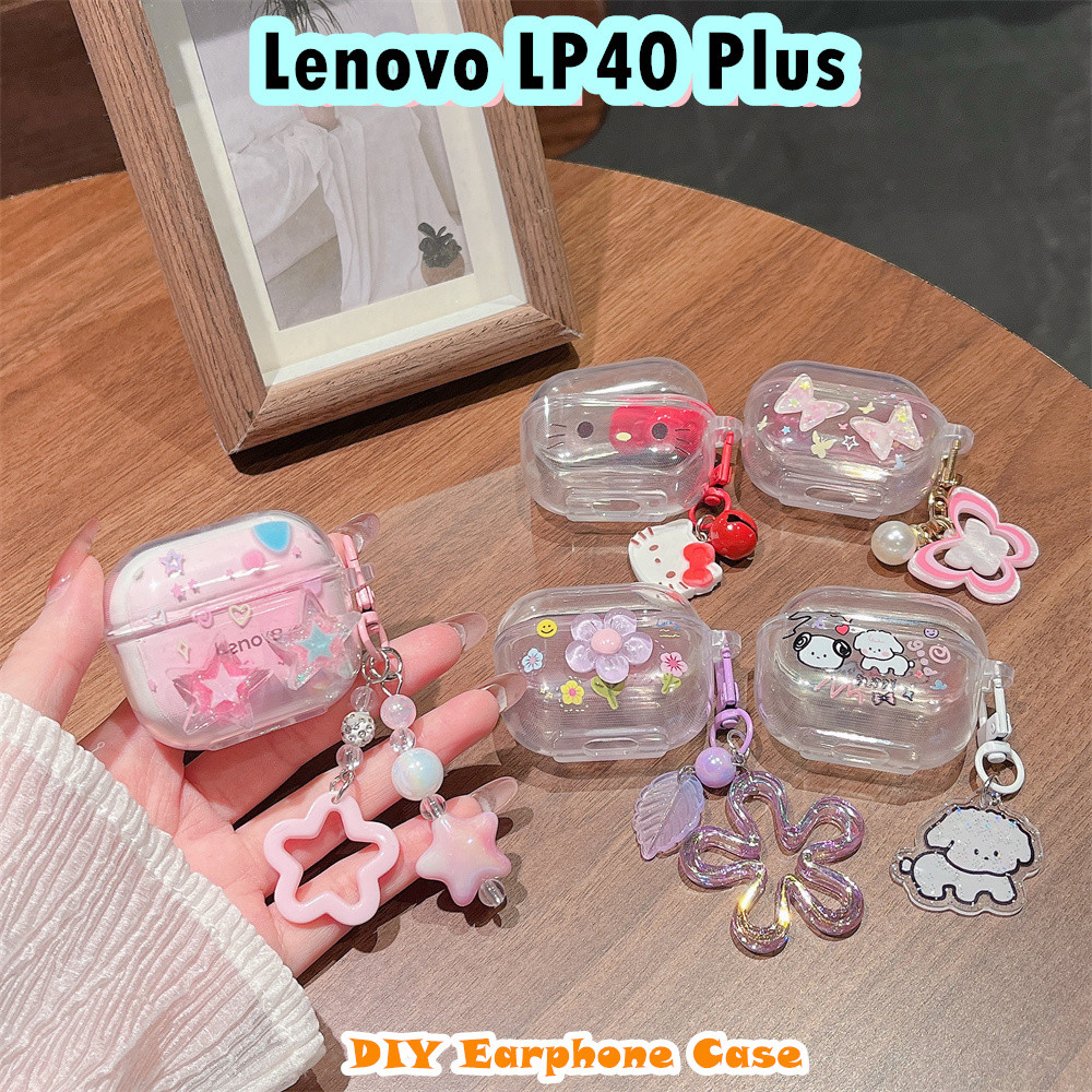 READY STOCK!นําไปใช้กับ Lenovo LP40 Plus เคส Case เคสหูฟัง DIY การ์ตูนคู่รัก ซิลิโคนนุ่ม เคส เคสหูฟั