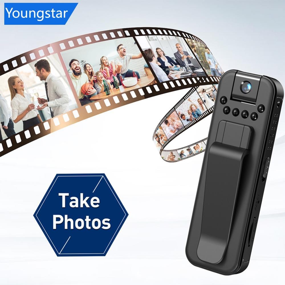 FYY เครื่องบันทึกกระเป๋ากลางแจ้งแบบพกพาพร้อมเลนส์มุมกว้าง 90 ตัว 1080P HD กล้องการประชุมกีฬาพร้อมคลิปด้านหลัง