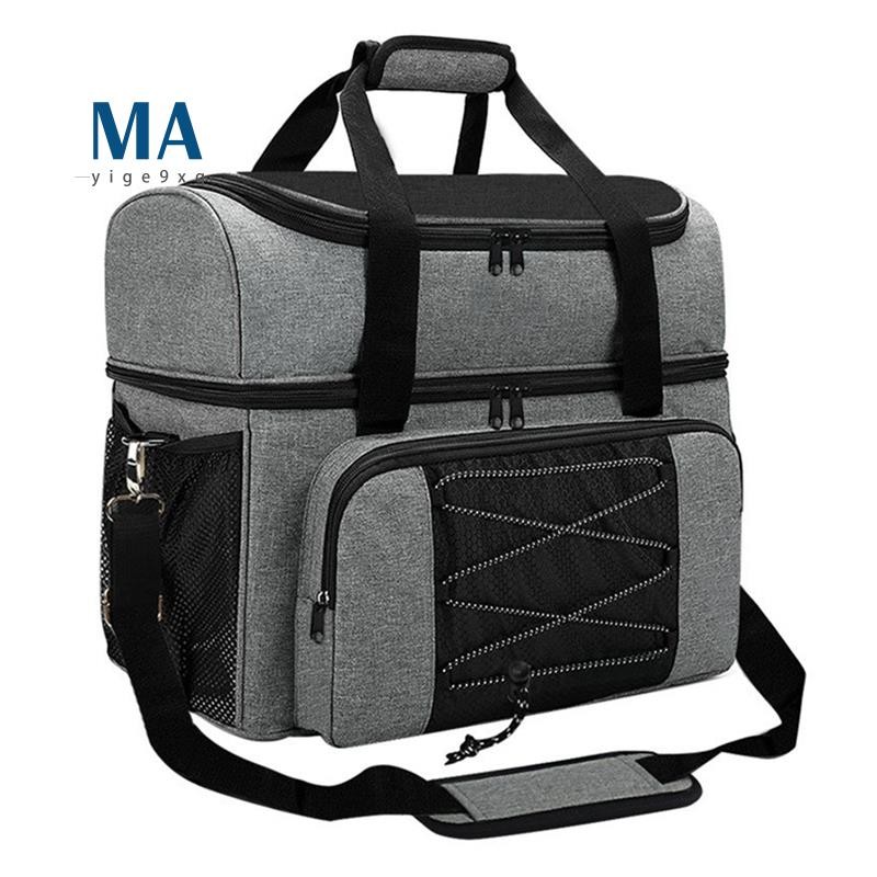 Meige9xq Bowling Ball Bag with Cushioned Compartments and Extra Space for One Bowling Ball