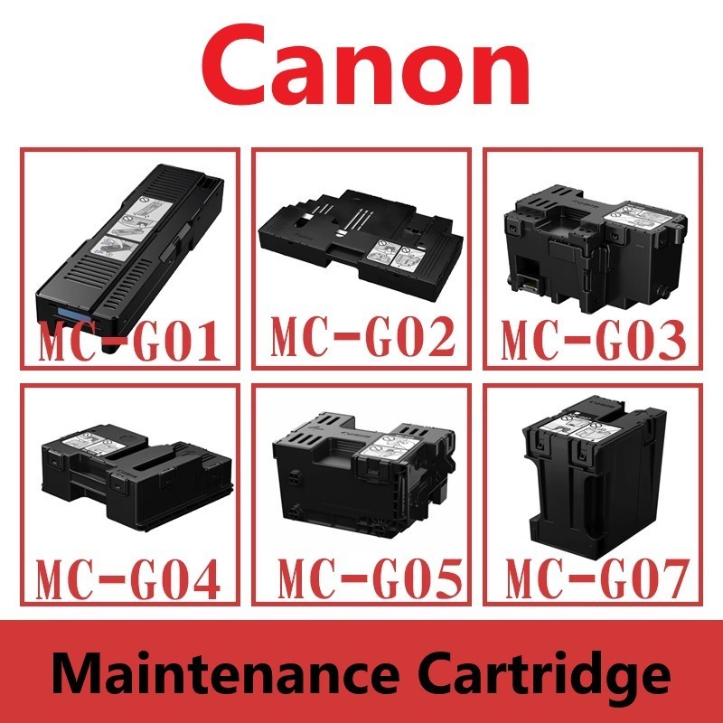 ตลับหมึกบํารุงรักษา Canon MC-G01 MC-G02 MC-G03 MC-G04 MC-G05 MC-G06 MC-G07 ตลับหมึกบํารุงรักษากล่องบ