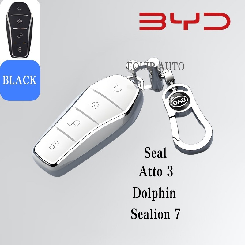 BYD กุญแจรถเหมาะสําหรับ BYD Dolphin/Atto 3/ซีล/ซีล 7/Dolphin mini/M6/Shark/atto2/seal 5 ฝาครอบกุญแจ BYD Dolphin Remote Key Case