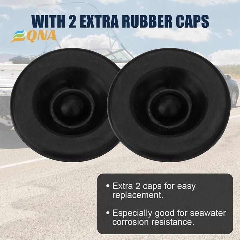 [QNA] 4pcs 1.98in Trailer Bearing Dust Cap Trailer Axle Oil Cap พร้อมปลั๊กยางสําหรับ 2000 ถึง 3500 L