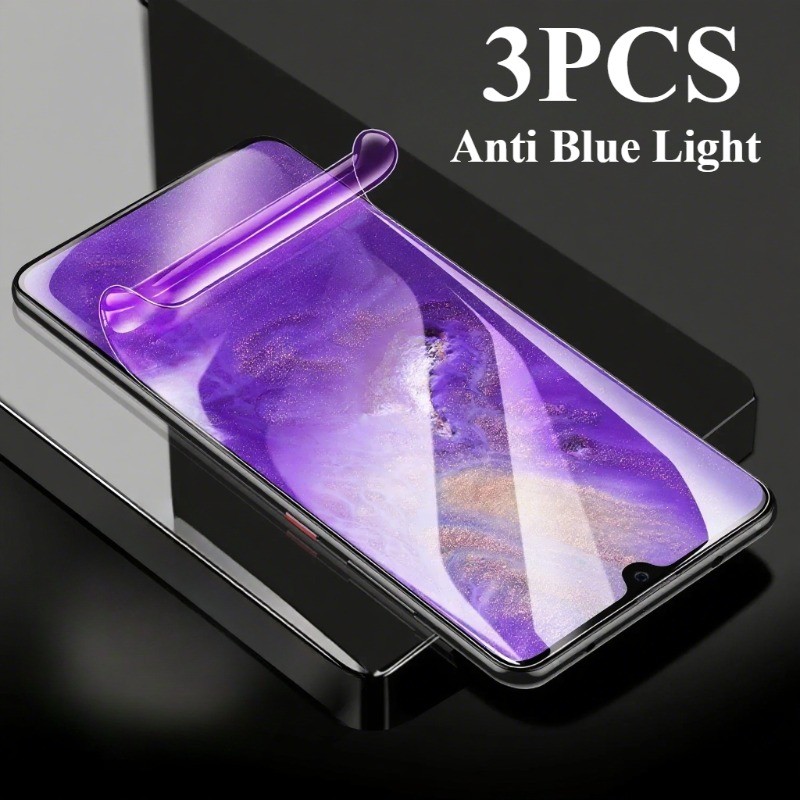 3Pcs 8K High End Anti Blue Light Hydrogel ฟิล์มสําหรับ Moto G86 G85 G75 G64 Power Full Cover Bubble-
