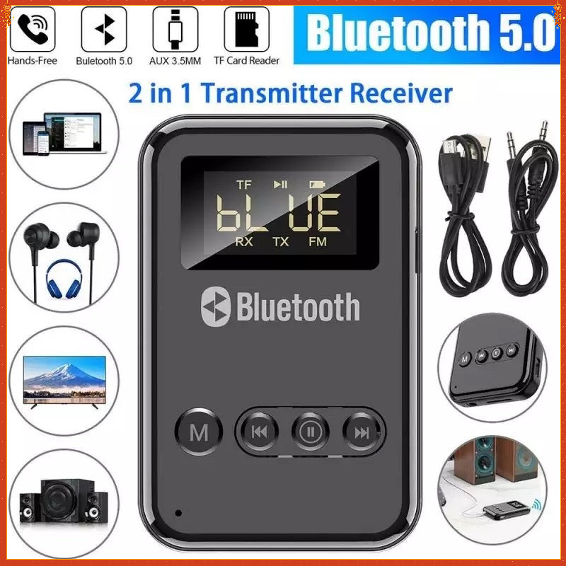 ครื่องเล่น MP3 บูลทูธ Player Bluetooth LCD เมม16GB ตัวอ่านการ์ด สาย AUX สายชาร์จ อุปกรณ์เสริมครบเซ็ต