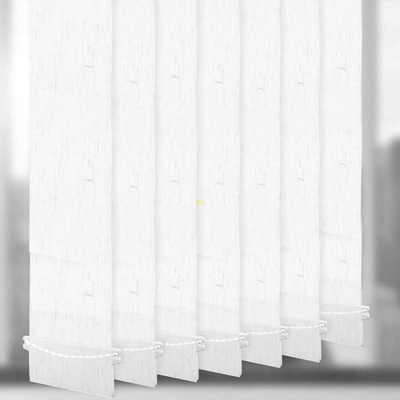 Yu แผ่นฐานพลาสติกชุด 10 สีขาวแนวตั้งตาบอดน้ําหนักด้านล่าง Slats อุปกรณ์เสริมสําหรับบ้านห้องนอนสํานักงานแบบพกพา Vert