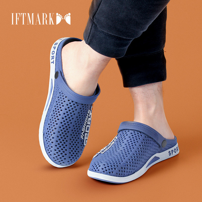IFTMARK รองเท้าตาข่ายผู้ชายอเนกประสงค์ ระบายอากาศดี น้ำหนักเบา เหมาะสำหรับใส่พักผ่อน กีฬา และกิจกรรมชายหาด
