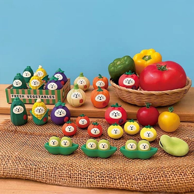 Melody แมวญี่ปุ่น zakka decole ผักผักผลไม้ Dharma จําลองตัวเลขอินเทรนด์เล่น Mystery กล่องเครื่องประด