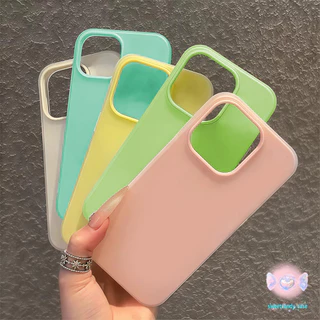 🎀จัดส่งในพื้นที่🎀เคสเยลลี่โปร่งใสสองในหนึ่ง หอยเจลสีที่โปร่งใส สำหรับiPhone16 15 13 12 11 6 7 8 Plus Pro Promax X XS XR