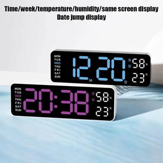 นาฬิกาดิจิตอลติดผนัง นาฬิกาดิจิตอล นาฬิกาแขวนผนัง LED DIGITAL CLOCK แบบติดผนัง มีไฟแบ็คไลท์ Ledแสดงวันที่ อุณหภูมิ5503