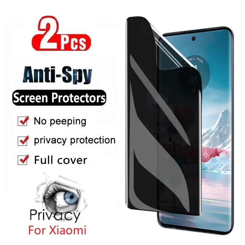 2 ชิ้นป้องกันหน้าจอความเป็นส่วนตัวและ HD Hydrogel ฟิล์มสําหรับ HMD Atlas Aura Crest Max Hyper Pulse 