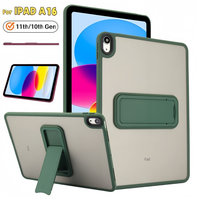 เคสพร้อมขาตั้งสําหรับ สำหรับ iPad A16 11th Gen 10th ไอแพด โปร่งใสกรอบกันกระแทกปลอก