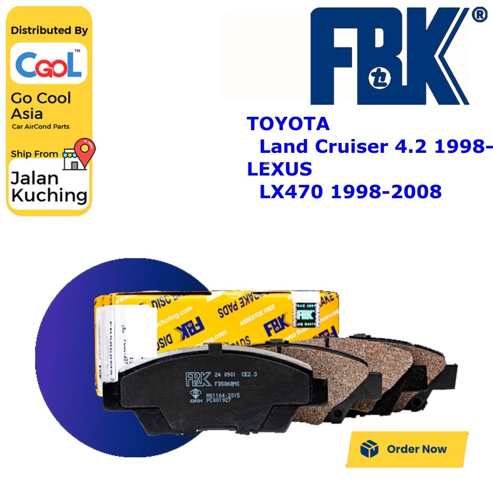 FBK Land Cruiser UZJ100, HDJ100 ผ้าเบรคหน้า FD2170MS