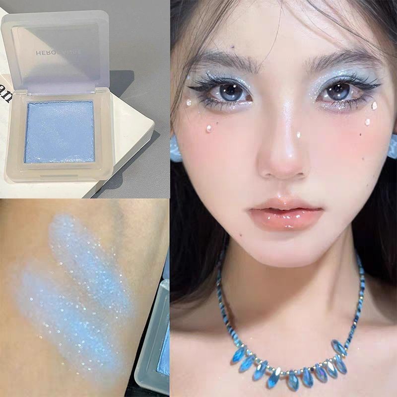 12 สีอัญมณี Diamond Eye Shadow Ice Blue ความอิ่มตัวต่ํา Silver Blue Wet Sequins Eye Shadow Monochrome สีดําตุ๊กตาบาร์บี้สีชมพู Cool Broken Feeling กันน้ํา ราคา ถูกที่สุด ดีลบีเคเค แกลเลอรีภาพที่ 2