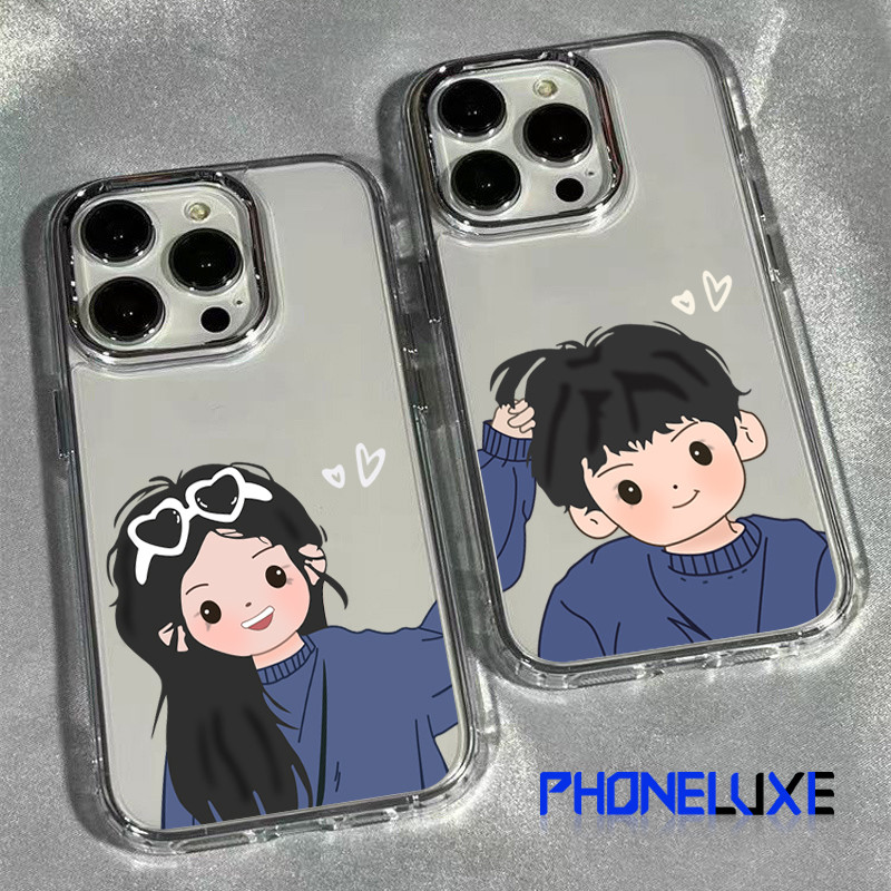 ความรู้สึกขั้นสูง จัดส่งจากประเทศไทย เด็กผู้หญิงรูปหัวใจขี้เล่นfor iPhone เคสไอโฟน 13 12 11 PRO MAX 16 15 14 X XS MAX XR