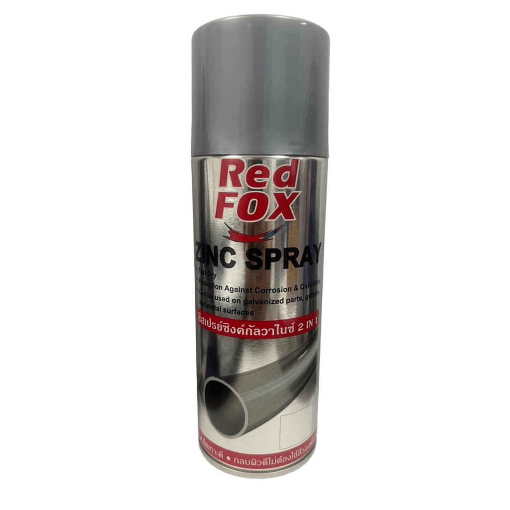 สีสเปรย์ กัลวาไนซ์ red fox เรด ฟ็อกซ์ สเปรย์ กัลวาไนซ์ กันสนิม + สีกัลวาไนซ์ 270 กรัม/b