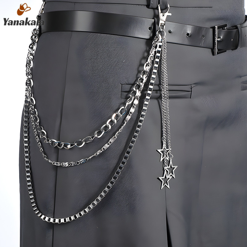 ส่งเร็ว🚚สร้อยคาดเอว สไตล์เกาหลี ผู้หญิง รูปดาวห้าแฉกสร้อยเอวสองชั้นอินเทรนด์อุปกรณ์เสริมไม่ซีดจาง-Yanakala - รูปที่ 4