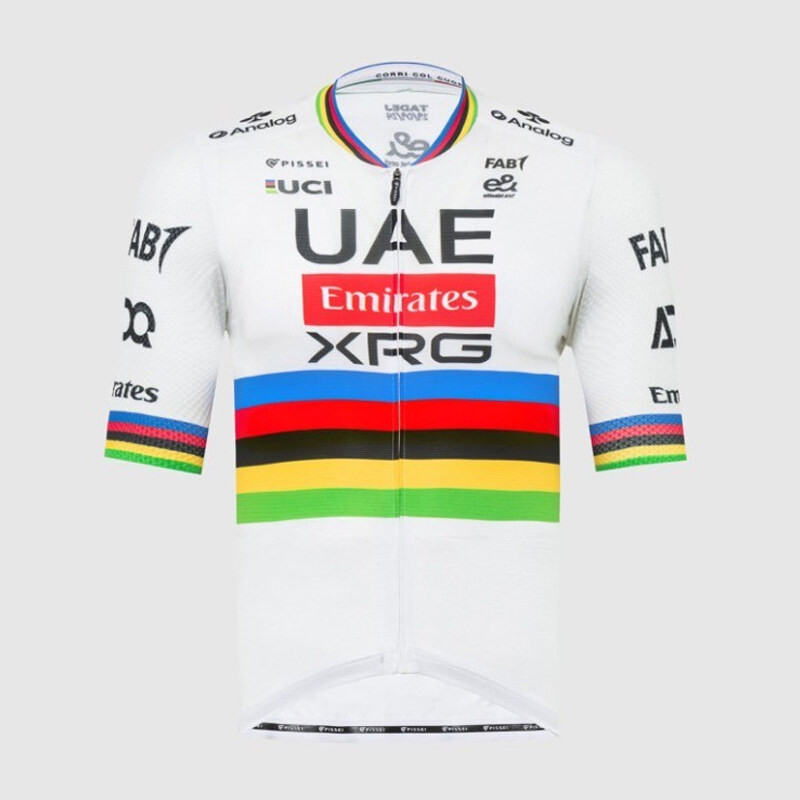 Powerband UAE ทีม Emirates XRG ขี่จักรยาน Jersey Breathable จักรยานเสื้อผ้าแขนสั้น Breathable Quick 