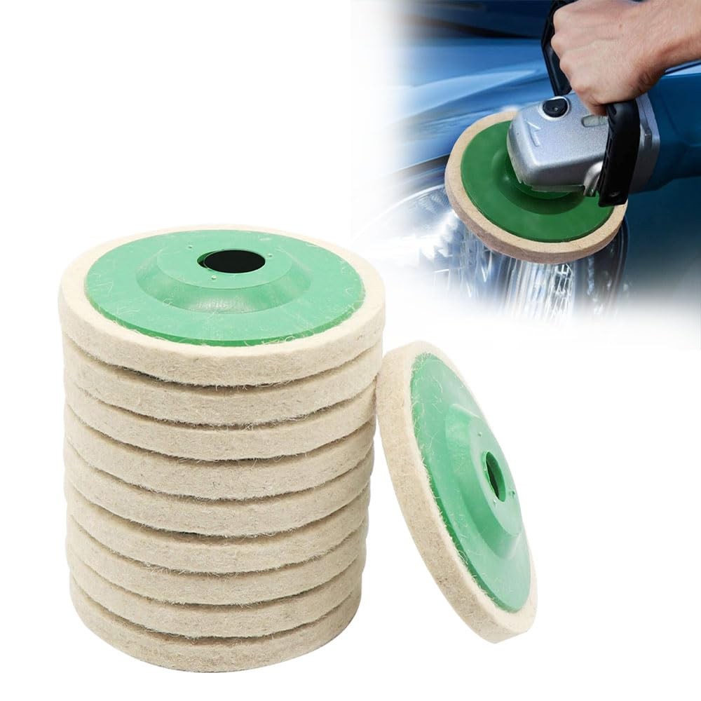 ล้อขัดสักหลาดขนแกะ 4 Inch Felt Wool Polishing Wheel สำหรับเครื่องเจียร ขัดโลหะ หิน และแก้ว