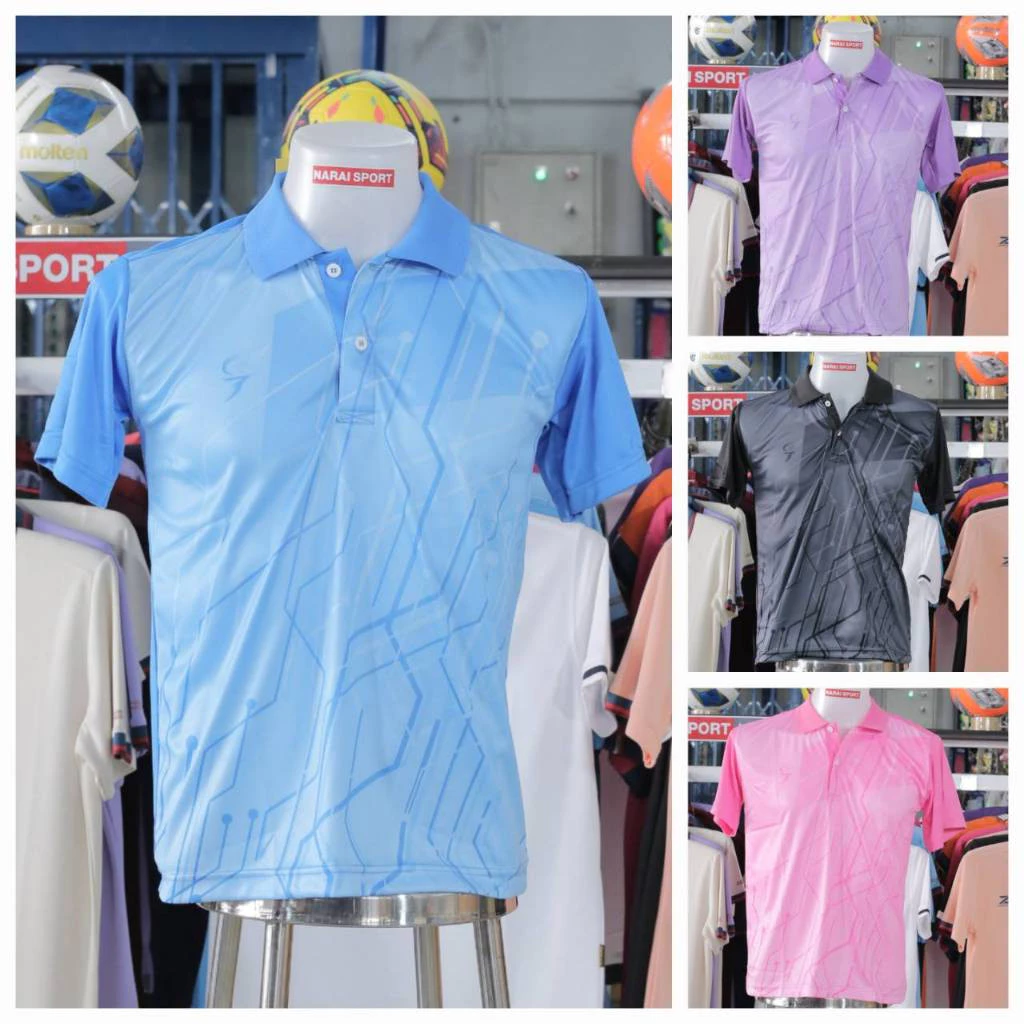 เสื้อกีฬาคอปกผู้ชาย SA304 ผ้าไมโครไฟเบอร์ Slim Fit