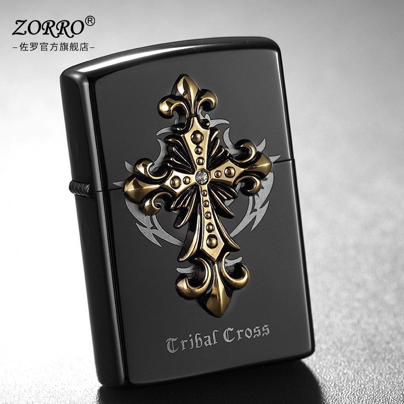 ไฟแช็คน้ำมันก๊าดกันลม ZORRO Zorro ตราสลัก