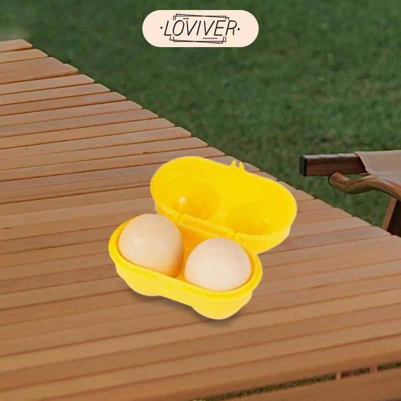 LOVIVER 2ตารางผู้ถือไข่ปิกนิกไข่พกพาภาชนะป้องกันกันกระแทกกล่องไข่ถาดไข่สําหรับเดินป่าทริปกิจกรรมกลางแจ้งบ้าน