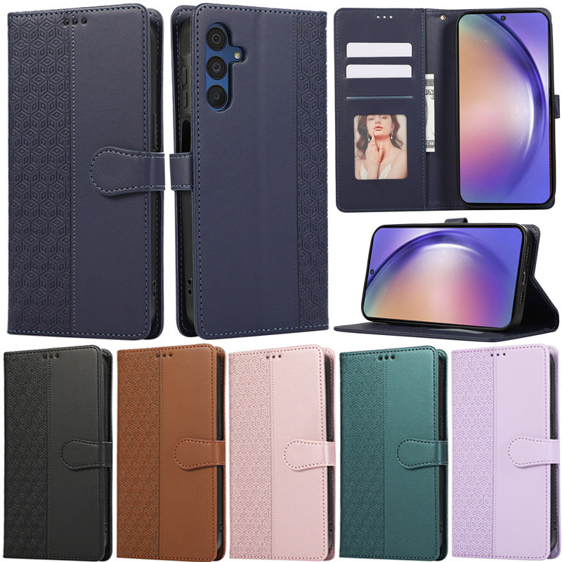 Deluxe สําหรับ Samsung Galaxy A57 A37 A07 A17 A16 A06 A26 A05S A56 A36 A55 A35 A25 A15 A54 A34 A14 5G A24 4G A05 Slim กระเป๋าสตางค์หนังฝาครอบหนัง – โปรปัง