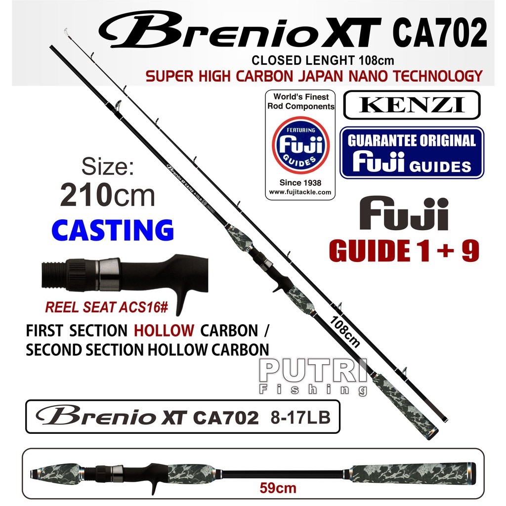 KENZI BRENIO XT CA702 Fuji Guides 8-17lbs Casting BC HX