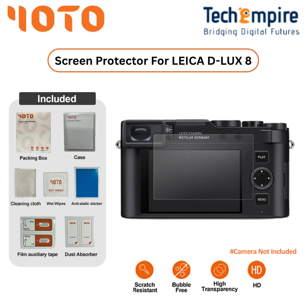 FOTO LEICA D-LUX 8 กระจกนิรภัยป้องกันหน้าจอ LEICA D-LUX 8 ป้องกันหน้าจอ LEICA D-LUX8