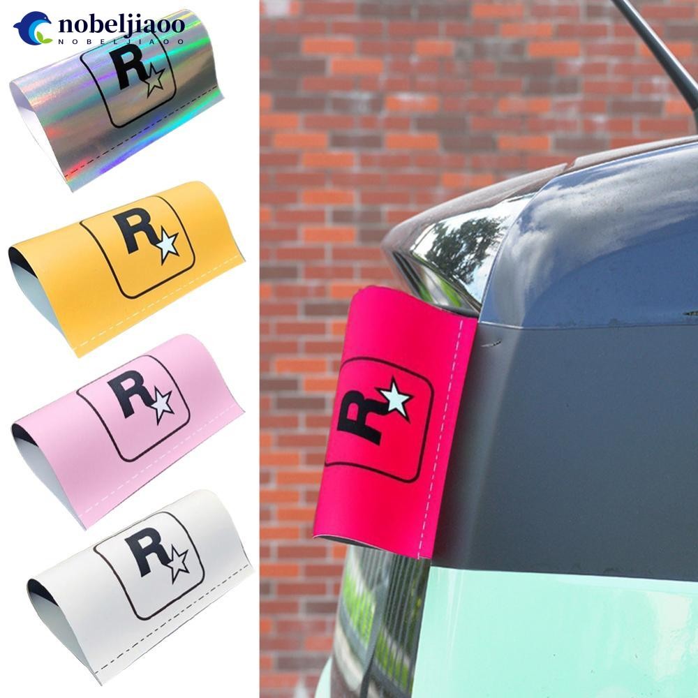 NOBELJIAOO ป้ายรถสติกเกอร์สร้างสรรค์ตกแต่ง Wash Mark ซักผ้าป้ายสติกเกอร์ R Star Tailgate คําเตือน De