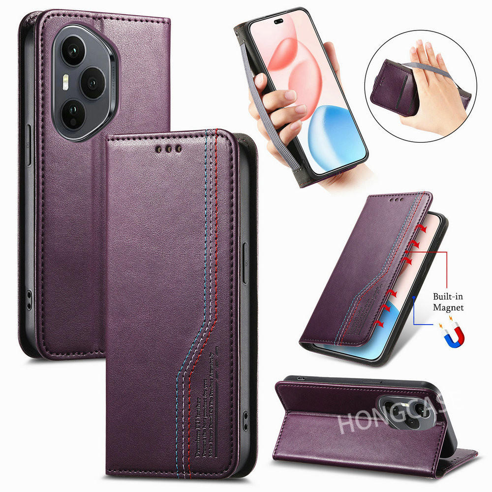 เคสโทรศัพท์สําหรับ Honor 400 Pro 400Pro Lite 400Lite 5G 2025 พลิกหนังแฟชั่นช่องใส่การ์ด Shock Absorbing Bracket Shell ป้องกันปกหลัง