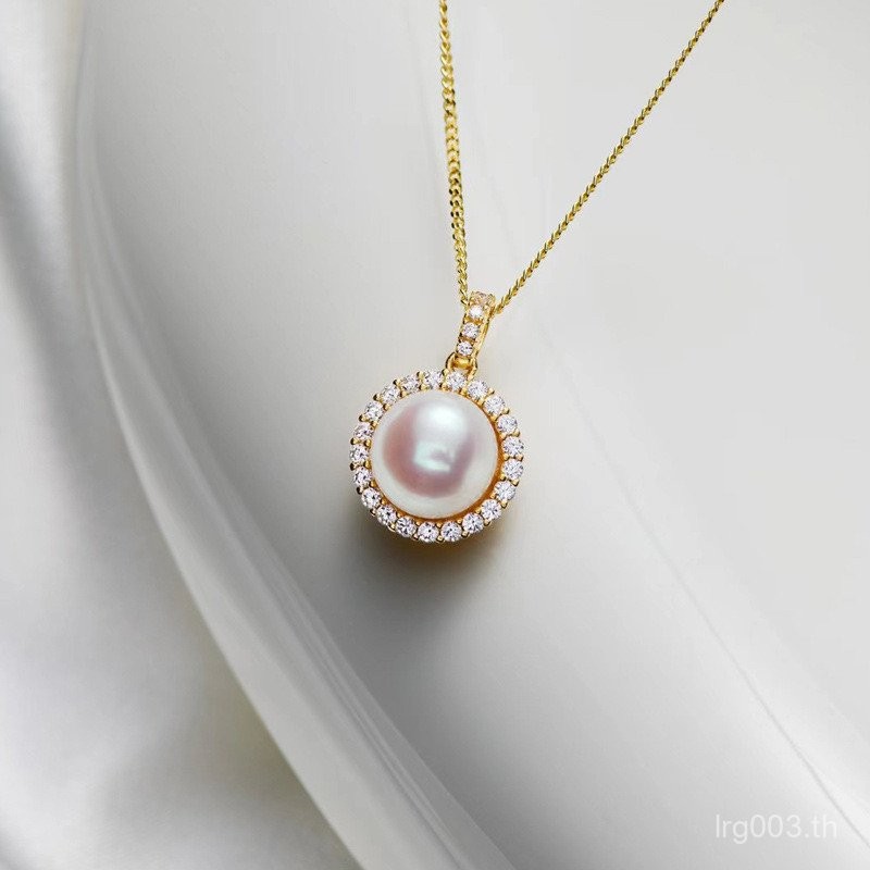 สร้อยคอมุกเงินสเตอร์ลิง S925 เกรดพรีเมียม สำหรับผู้หญิง ดีไซน์เรโทรและโมเดิร์น OMU1