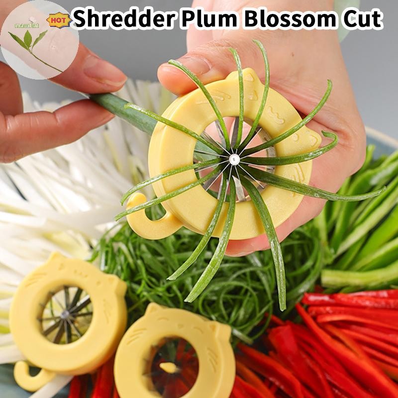 Mud Green Onion Easy Slicer Shredder Plum Blossom Cut Green Onion Wire Drawing Superfine ผัก Shredde