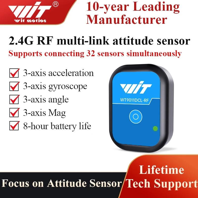WT9011DCL-RF IMU Wireless Accelerometer Sensor,32Slave Cascade Gyro 2.4GRadio ความถี่ Tilt Sensor สํ