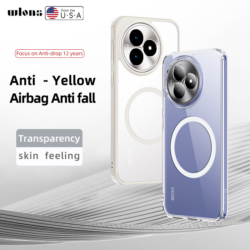 สําหรับ Xiaomi Redmi K80 Ultra Case ELVEV โปร่งใส Matte Hard PC กันกระแทก Semitransparent ฝาหลังดูด