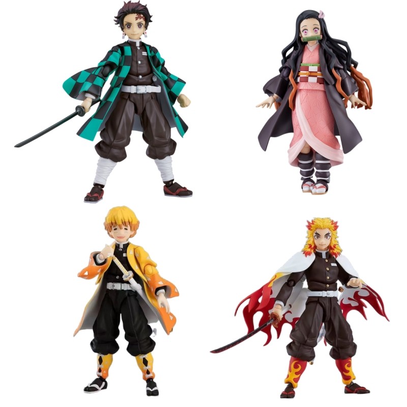 Anime Demon Slayer: Kimetsu ไม่มี Yaiba Kamado Tanjirou/Kamado Nezuko/Agatsuma Zenitsu/Rengoku Kyoujurou Super Action Figure Pvc ของเล่น