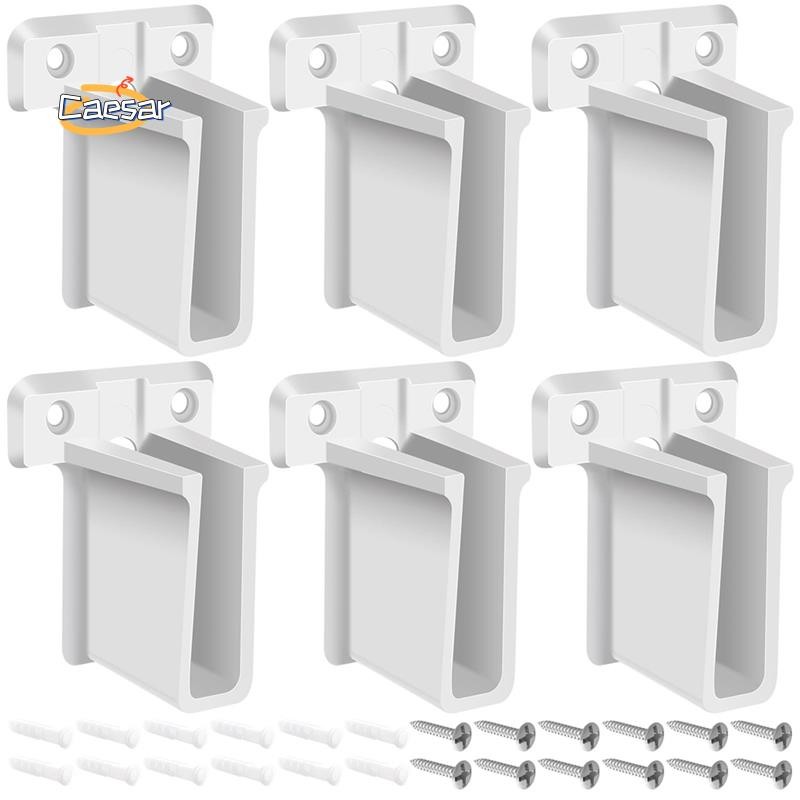 caesarA86 Pack Wire Shelf End Brackets Closet Shelf Brackets Plastic Wall Mount Shelf Brackets with 