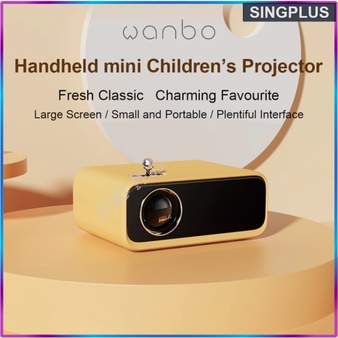 Portable Wanbo x1 Mini Projector Global Version รองรับ 1080p 200lumen 800480พี โปรเจคเตอร์ นํา เสียง