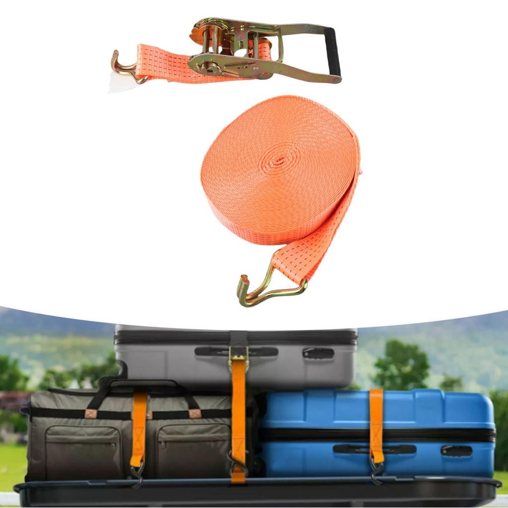 Maib-ph Hilitand Heavy Duty Car Tie Down Straps 15M 6613.86 Lbs Strength Double Row Hooks ยึดกระชับส