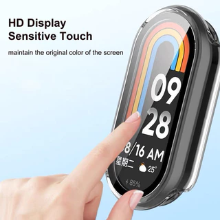 เคสพีซี + กระจกสำหรับ Xiaomi Mi Band 10 ฝาครอบป้องกันรอยขีดข่วนรอบด้าน ตัวป้องกันหน้าจอกันกระแทกสำหรับ Mi Band 10